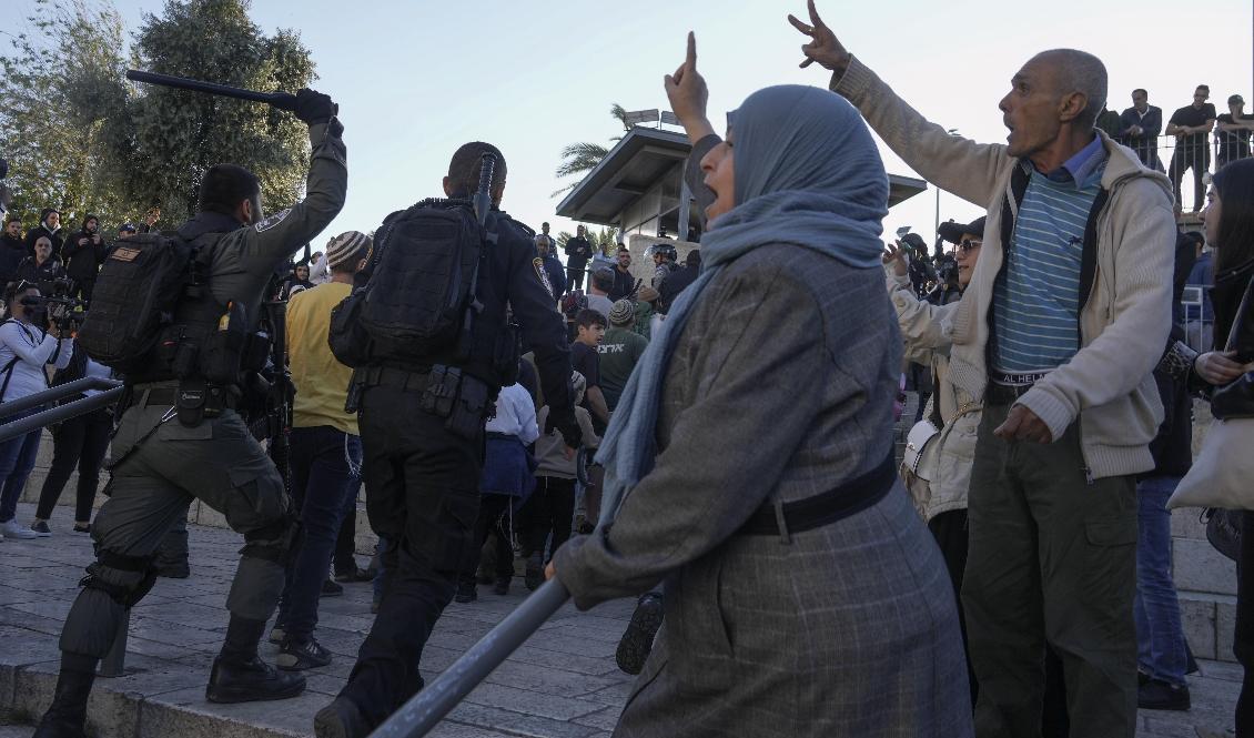 Flera sammandrabbningar har skett i Jerusalem senaste tiden. Bild från 20 april. Foto: Mahmoud Illean/AP/TT