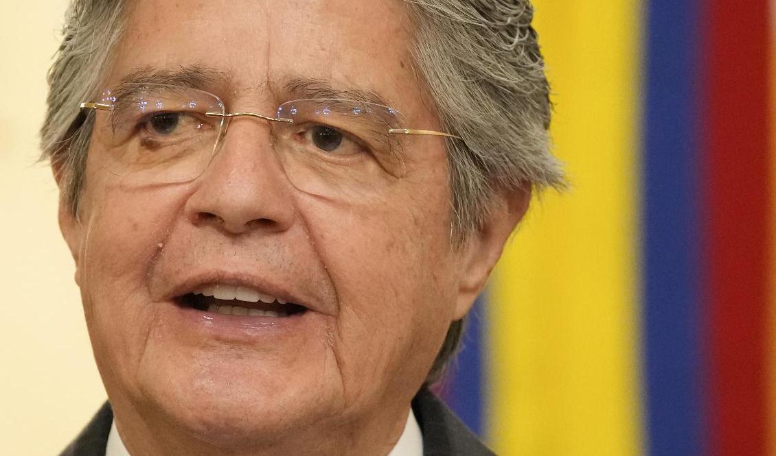 Ecuadors president Guillermo Lasso. Arkivbild. Foto: Natacha Pisarenko/AP/TT