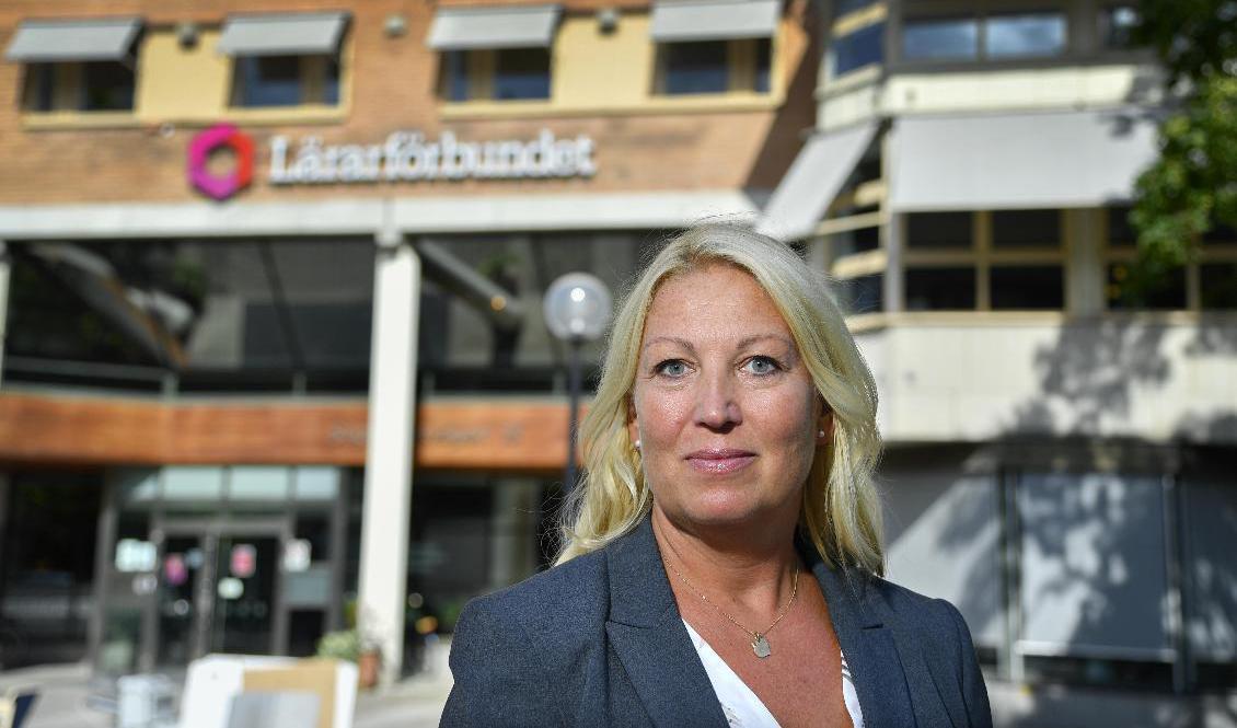 Johanna Jaara Åstrand, ordförande för Lärarförbundet, larmar om bristen på examinerade förskolelärare. Arkivbild. Foto: Anders Wiklund/TT