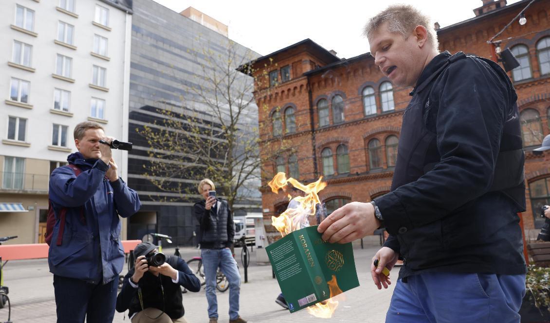 Rasmus Paludan får tillstånd för att hålla ytterligare sammankomster. Arkivbild. Foto: Fredrik Persson/TT
