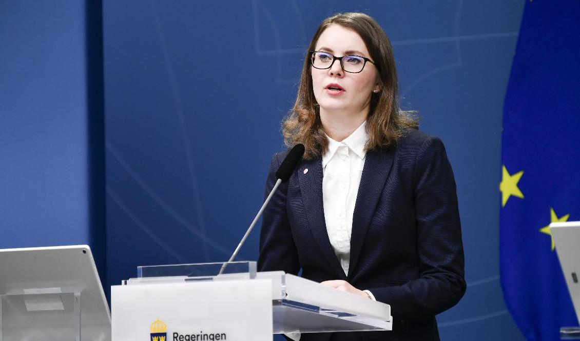 Civilminister Ida Karkiainen. Arkivbild. Foto: Henrik Montgomery/TT