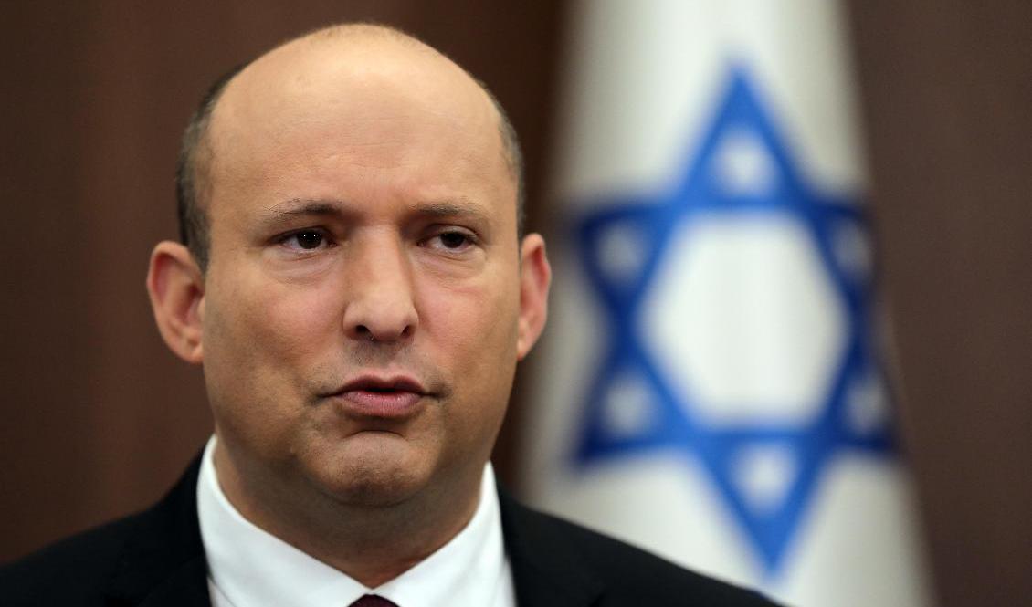 Israels premiärminister Naftali Bennett kommer att avgå när hans koalition upplöses. Arkivbild. Foto: Abir Sultan/AP/TT