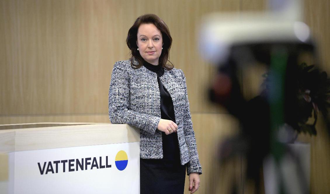 Vattenfalls vd Anna Borg presenterade tillsammans med Preems vd Magnus Heimburg ett fördjupat samarbete för en fossilfri värdekedja för industrin på västkusten. Arkivbild. Foto: Janerik Henriksson/TT