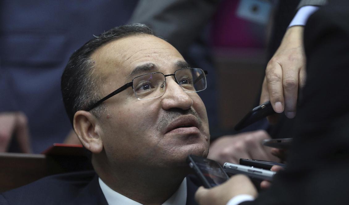 Turkiets justitieminister Bekir Bozdag. Arkivbild. Foto: Burhan Ozbilici/AP/TT