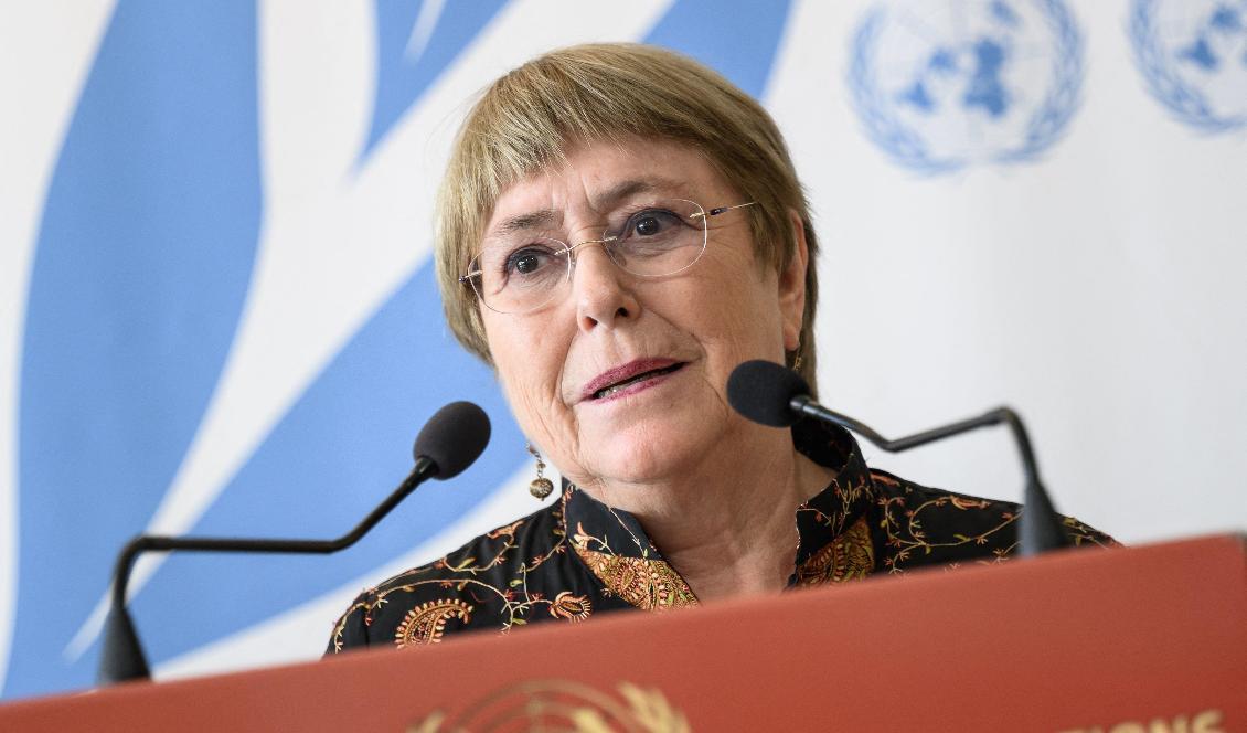 FN:s människorättskommissionär Michelle Bachelet. Foto: Fabrice Coffrini/AFP via Getty Images