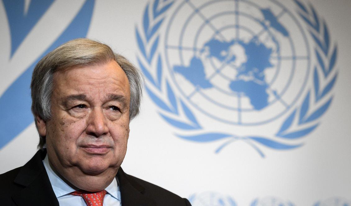FN:s generaldirektör Antonio Guterres. Foto: Fabrice Coffrini/AFP via Getty Images