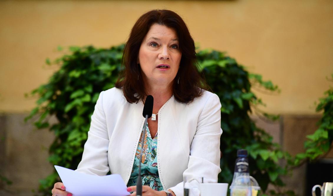 Utrikesminister Ann Linde(S) under regeringens sommarfika. Foto: Chris Anderson/TT