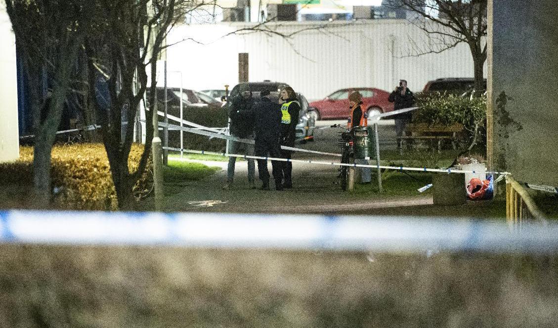 I mitten av december i fjol blev en man i 30-årsåldern knivmördad i Malmöstadsdelen Almhög. Nu döms en 43-årig släkting till 18 års fängelse för mordet. Arkivbild. Foto: Johan Nilsson/TT