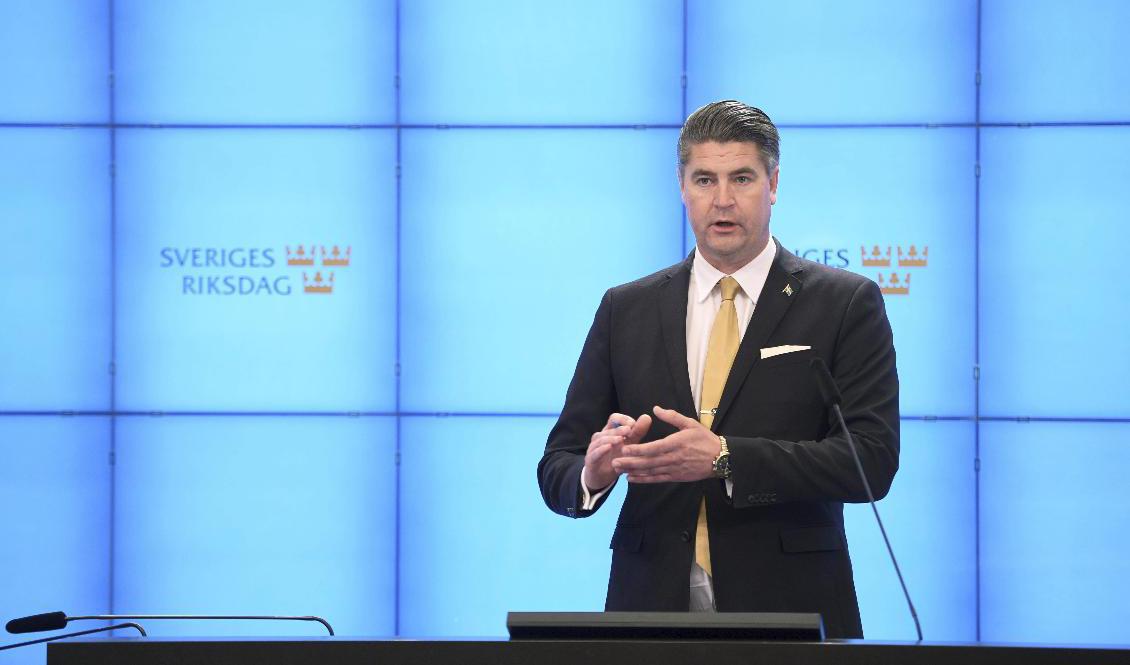 Sverigedemokraternas ekonomisk-politiske talesperson Oscar Sjöstedt. Foto: Tim Aro/TT