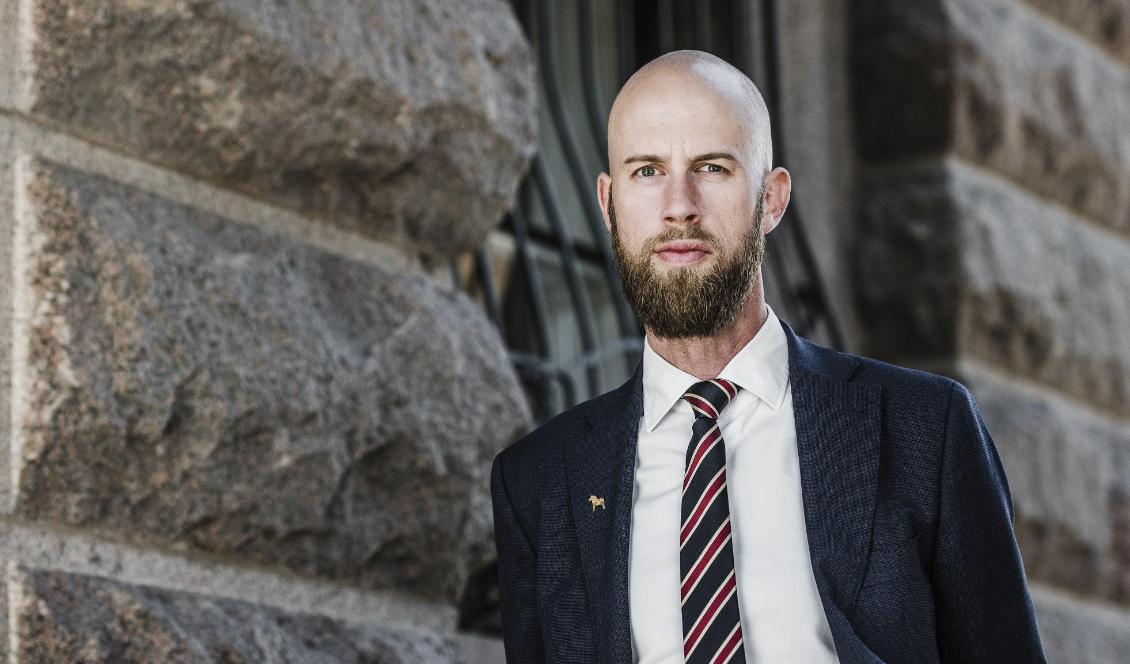Carl-Oskar Bohlin, näringspolitisk talesperson för Moderaterna. Foto: Axel Adolfsson