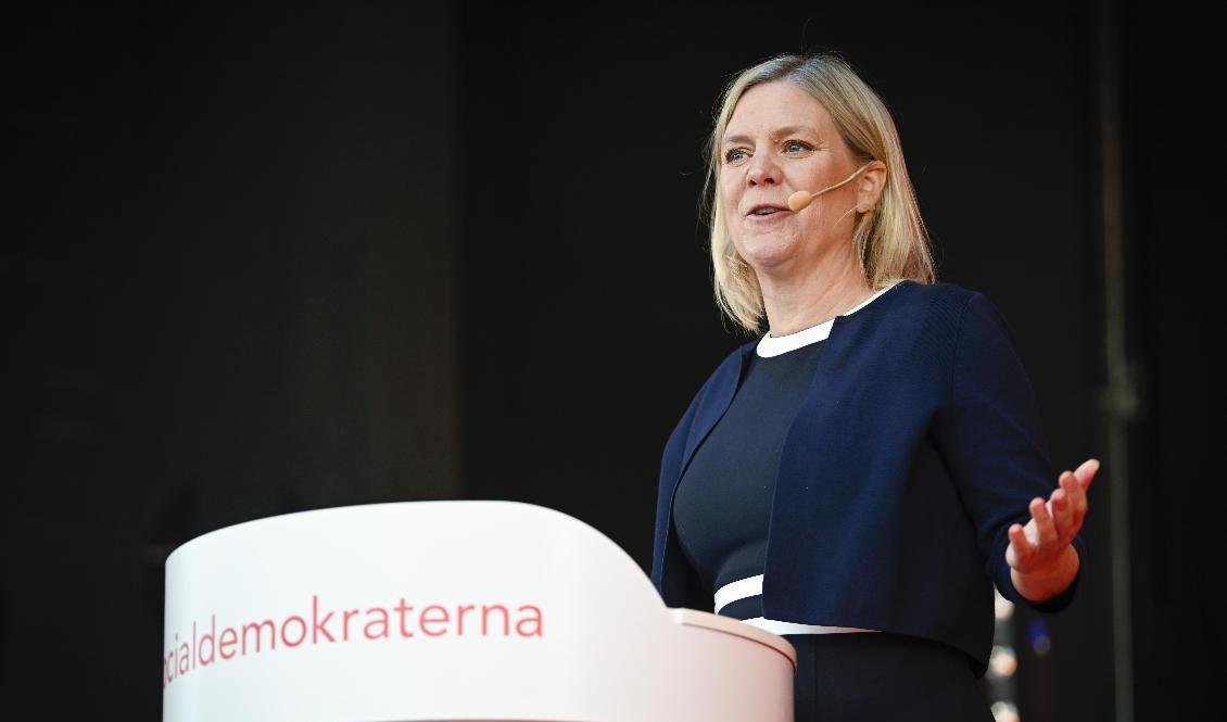 Statsminister Magdalena Andersson (S) vill att statliga myndigheter ska minska sin elförbrukning. Arkivbild. Foto: Jessica Gow/TT