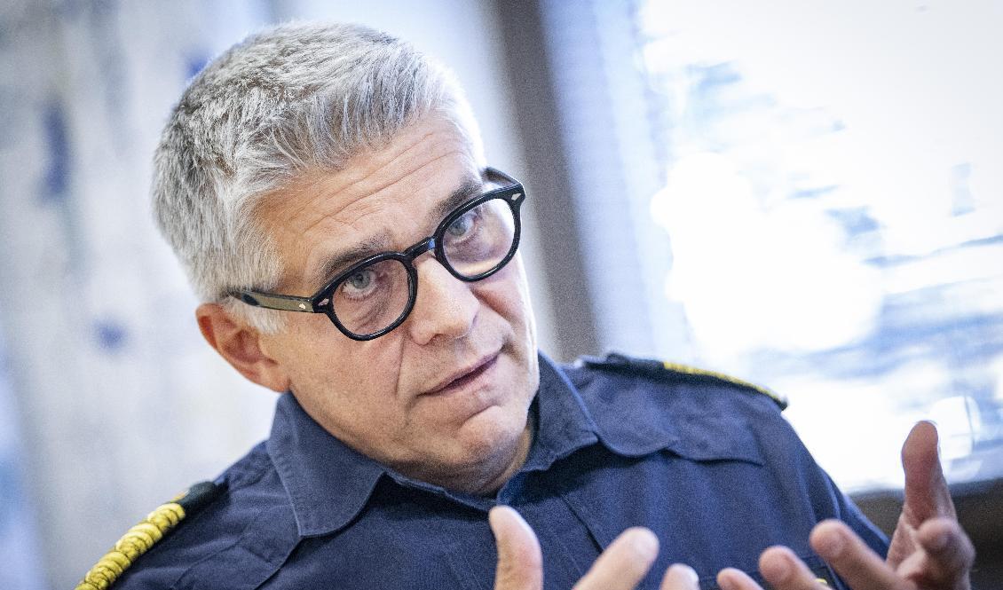 Rikspolischef Anders Thornberg kallar till pressträff i eftermiddag. Arkivbild. Foto: Johan Nilsson/TT