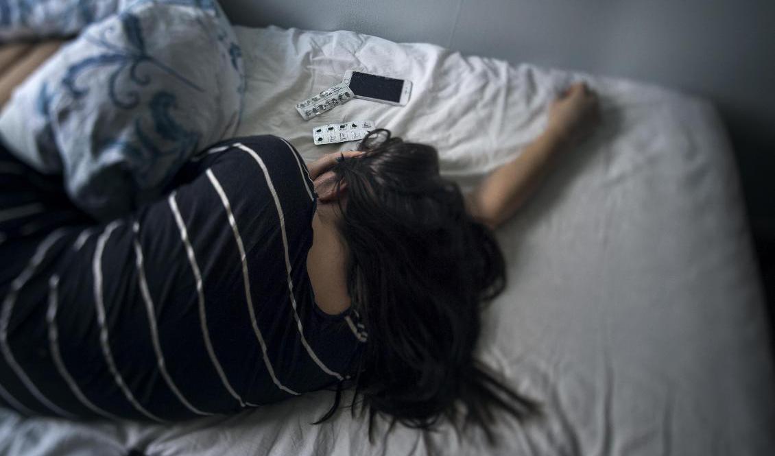 Under de senaste tio åren har förskrivningen av sömnmedel och lugnande medel till unga femdubblats. Foto: Stina Stjernkvist/TT