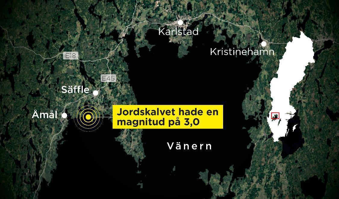 Jordskalvet hade en magnitud på 3,0. Foto: Johan Hallnäs/TT