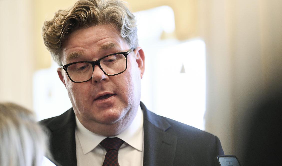 Justitieminister Gunnar Strömmer (M) tar i dag emot utredningen om hemliga tvångsmedel i preventivt syfte. Arkivbild. Foto: Fredrik Sandberg/TT