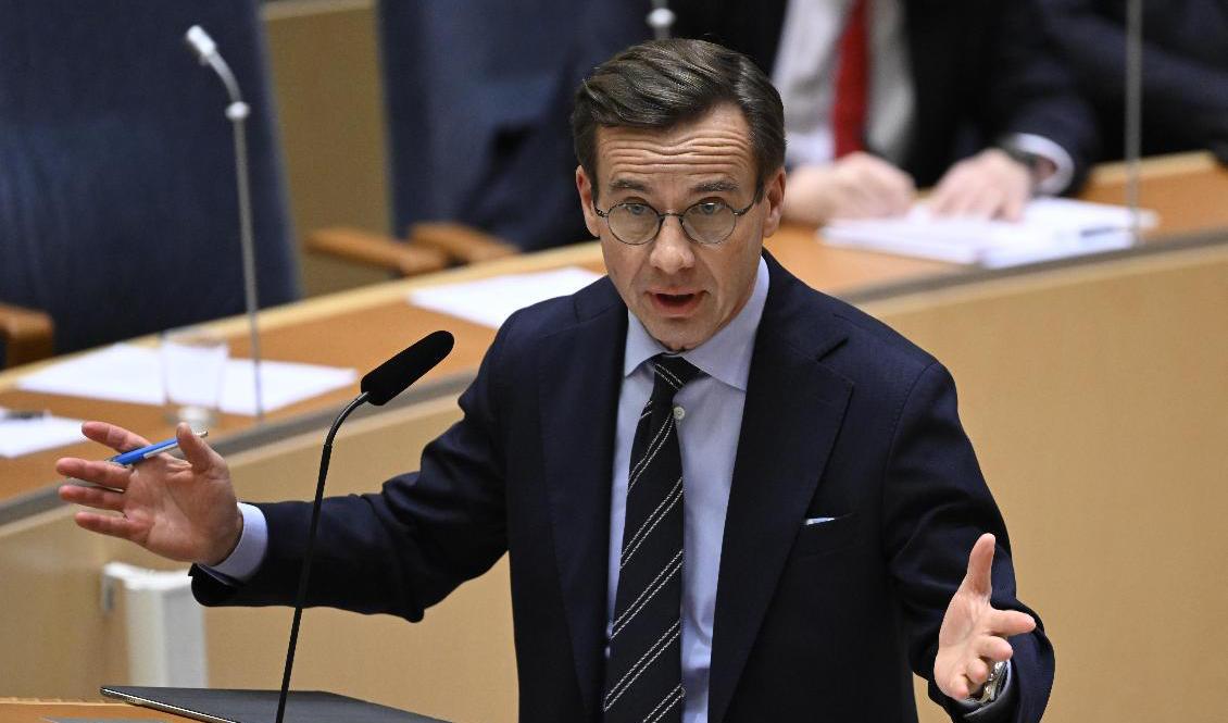 Statsminister Ulf Kristersson (M). Foto: Jessica Gow/TT