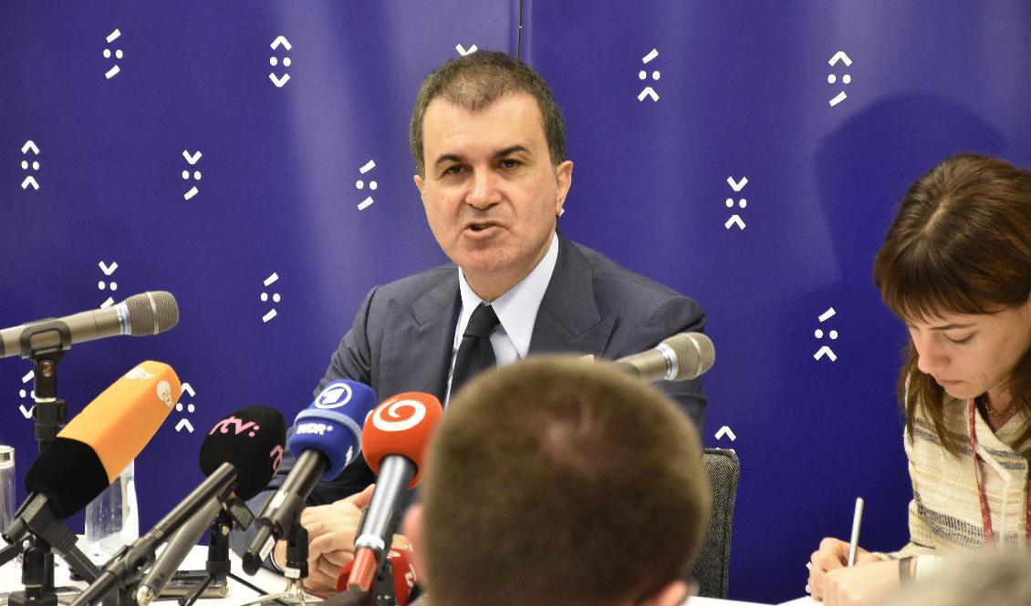 Turkiska regeringspartiet AKP:s talesperson Ömer Celik. Arkivbild. Foto: Wiktor Nummelin/TT