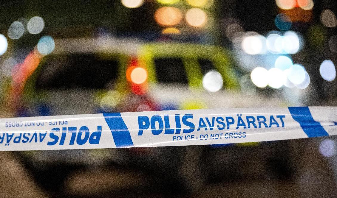 Polisen utreder grovt vapenbrott och grov misshandel i Falkenberg. Arkivbild. Foto: Johan Nilsson/TT