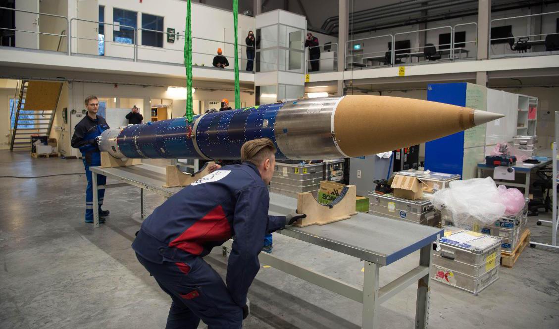 Förberedelser inför uppskjutningen av sondraketen Suborbital Express 3 från Esrange utanför Kiruna. Arkivbild. Foto: Olle Janson/SSC