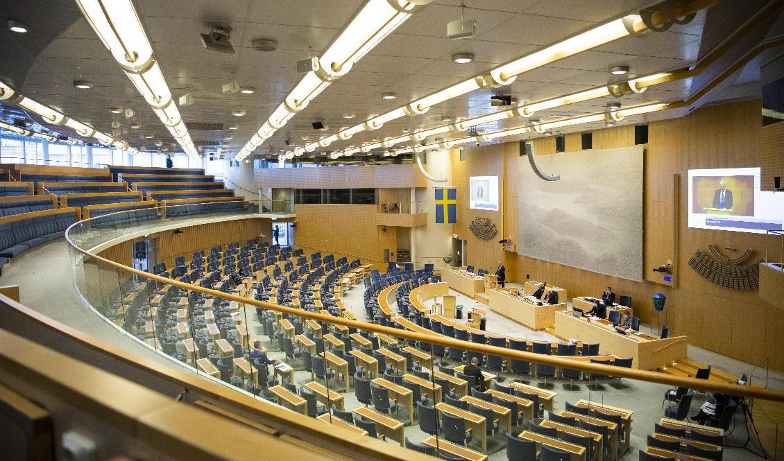 I år lämnades bara strax över hälften så många riksdagsmotioner in jämfört med 2021. Arkivbild. Foto: Carl-Olof Zimmerman/TT