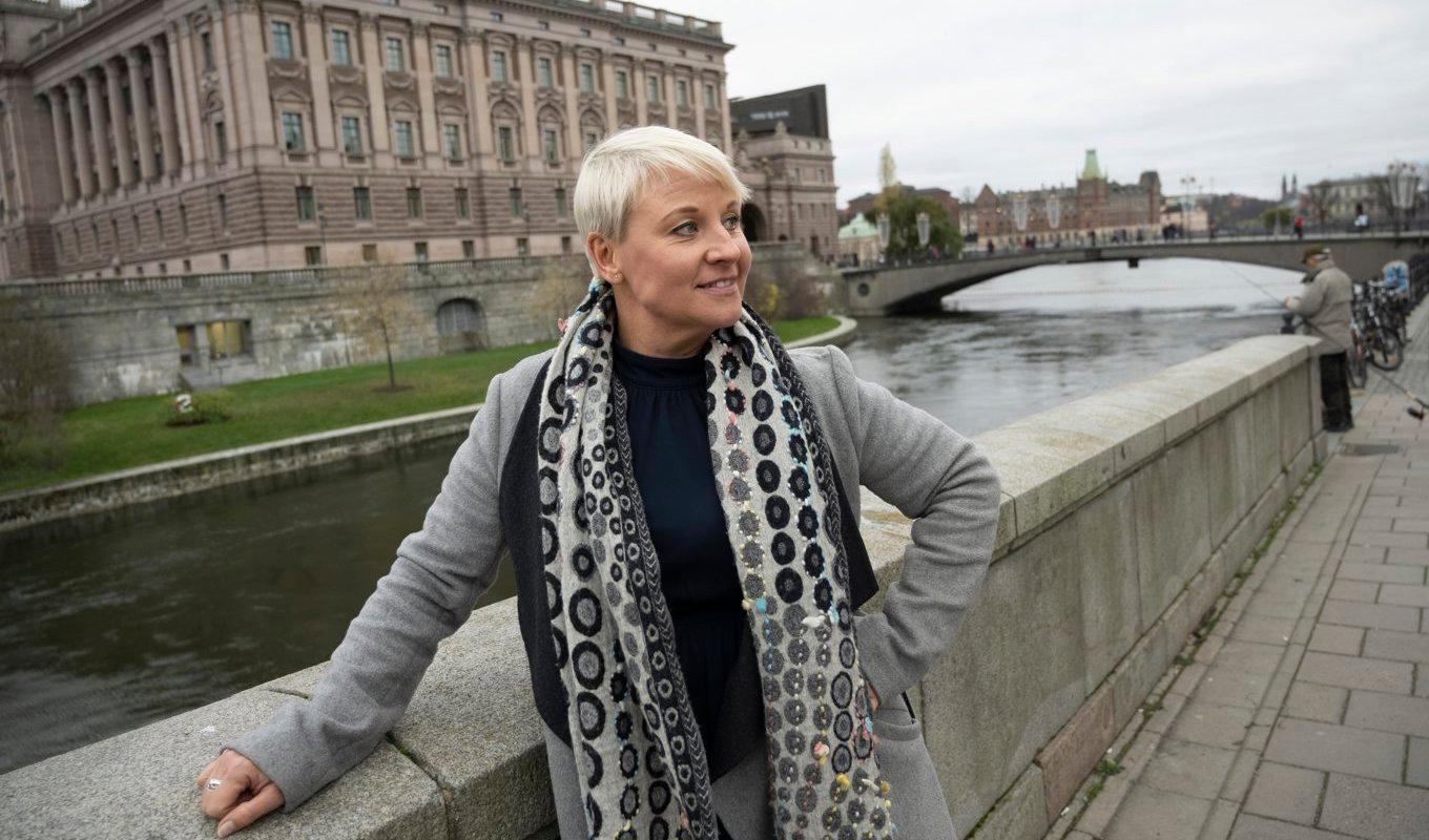 Anna Tenje (M), nytillträdd som äldre- och socialförsäkringsminister. Foto: Fredrik Sandberg/TT