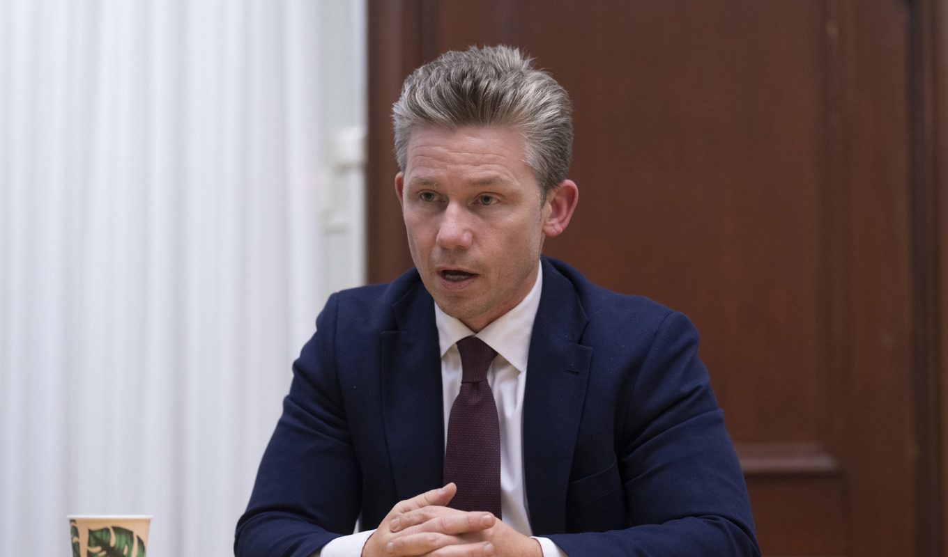 Sveriges försvarsminister Pål Jonson. Arkivbild. Foto: Fredrik Sandberg/TT