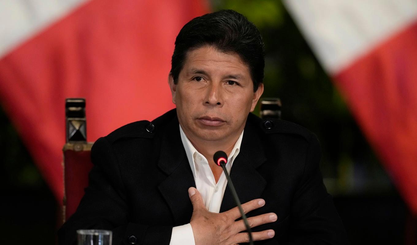 Perus avsatte president Pedro Castillo ska fortsatt vara frihetsberövad. Arkivbild. Foto: Martin Mejia/AP/TT