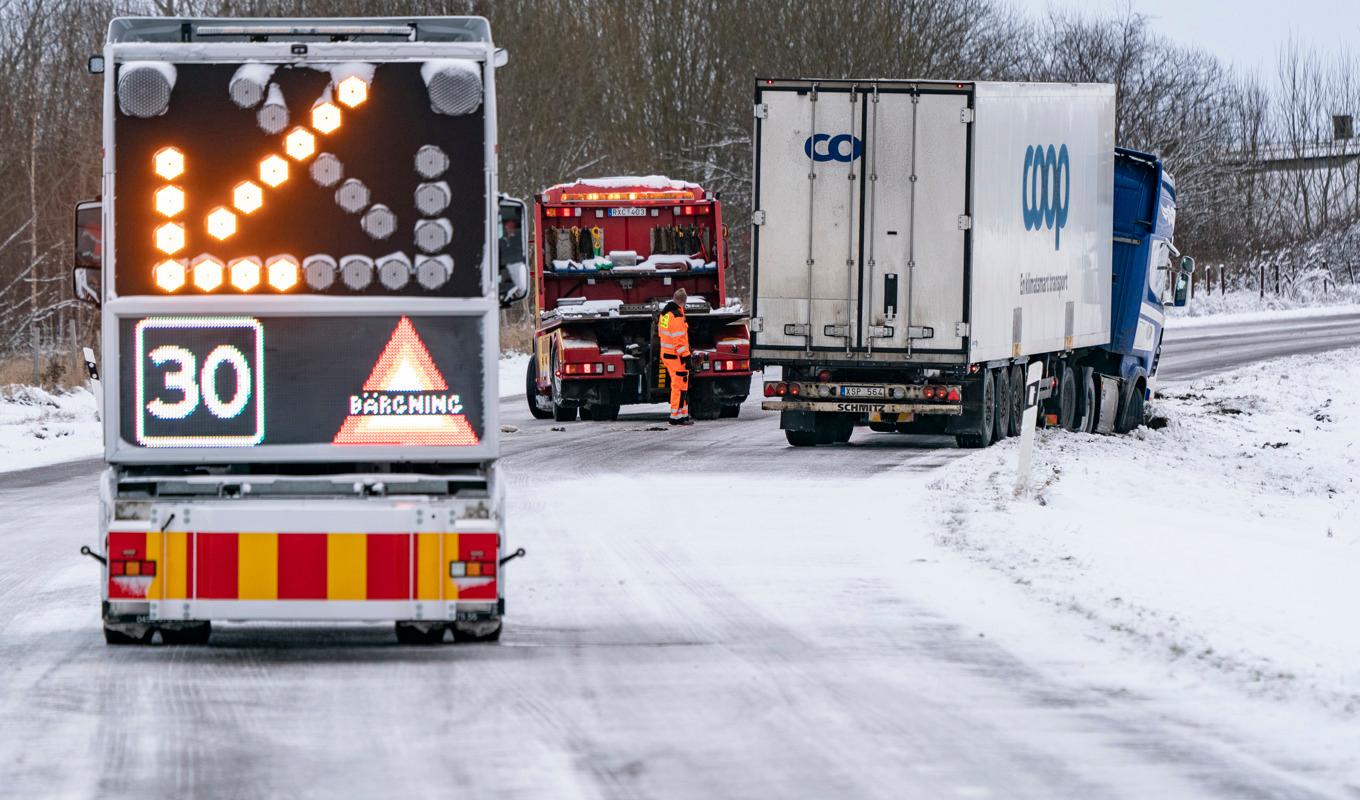 
Räkna med bekymmer i trafiken i södra Sverige under måndagseftermiddagen. Arkivbild. Foto: Johan Nilsson/TT                                            