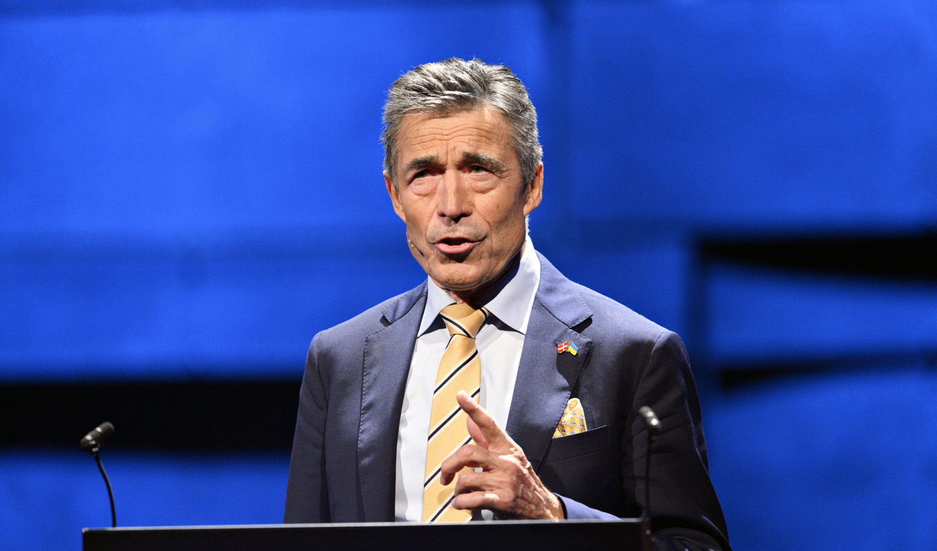 Anders Fogh Rasmussen, tidigare generalsekreterare för försvarsalliansen Nato, besökte Taiwan. Arkivbild. Foto: Philip Davali/AP/TT