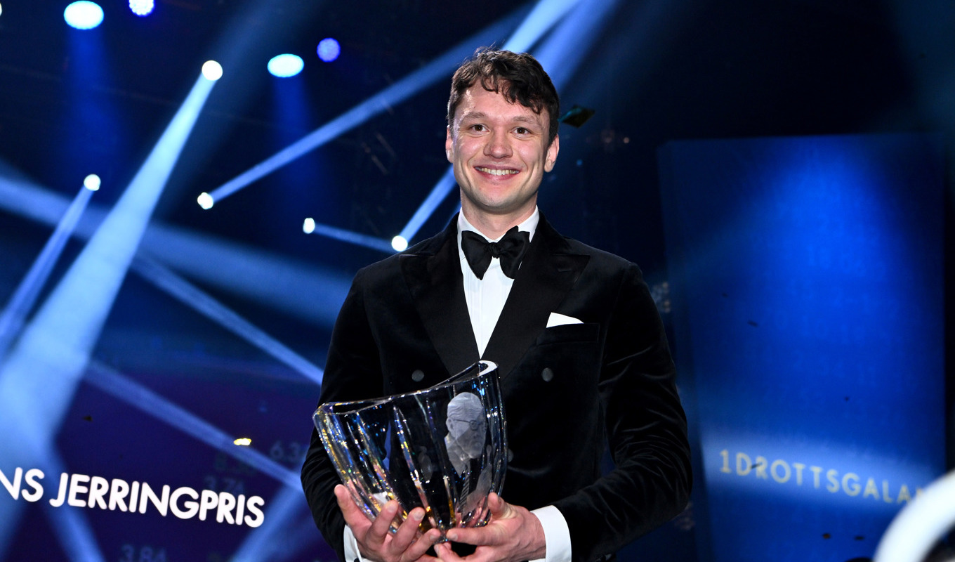 Nils van der Poel, vinnare av Jerringpriset och mycket mer under Idrottsgalan. Foto: Claudio Bresciani/TT