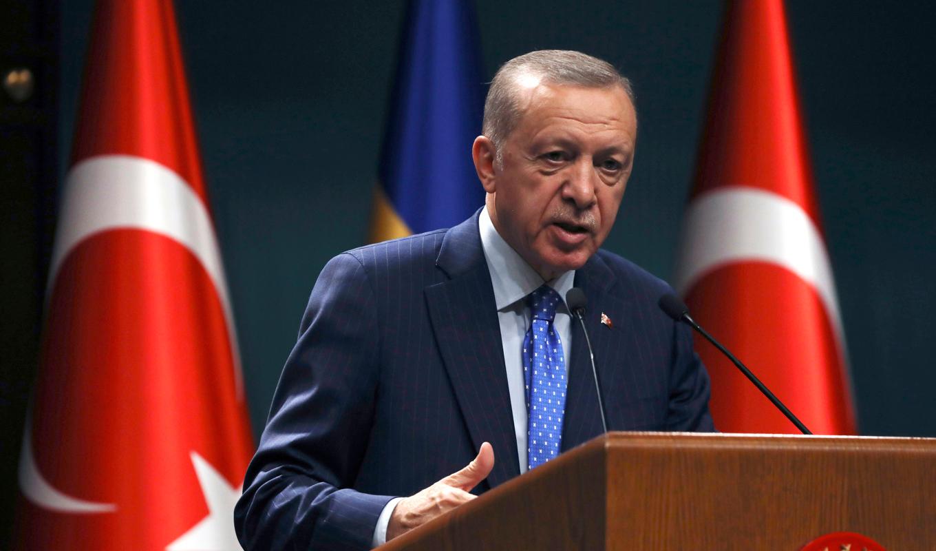 Turkiets president Recep Tayyip Erdogan. Arkivbild. Foto: Burhan Ozbilici/AP/TT