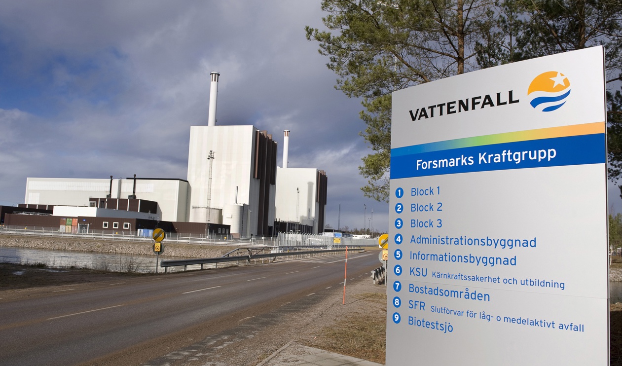 2022 blev rekord för Forsmarks elproduktion. Arkivbild. Foto: Anders Wiklund / TT