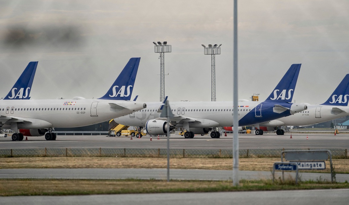 SAS, tillsammans med flera mindre flygplatser i Sverige, samt andra myndigheter och viktiga samhällsfunktioner, har blivit utsatta för samordnade cyberattacker den senaste tiden. En sudansk hackergrupp utger sig för att vara skyldiga. Foto: Liselott Sabroe/Ritzau Scanpix/AFP via Getty Images