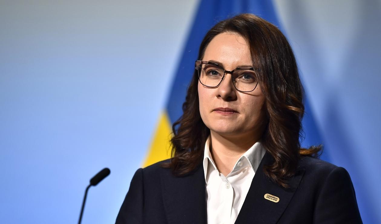 Ukrainas vice premiärminister Julia Svyrydenko försöker övertyga EU-länderna om att förlänga tullfriheten för exporten av jordbruksprodukter från Ukraina till EU, men möter visst motstånd. Foto: Caisa Rasmussen/TT