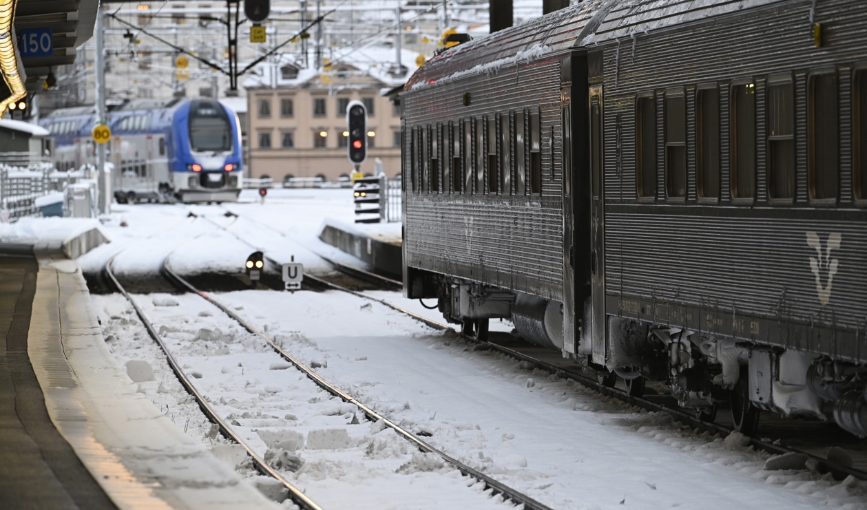 Historiskt sett är februari en tuff månad för tågen, då vädret sliter på tågen. Arkiv. Foto: Jessica Gow/TT