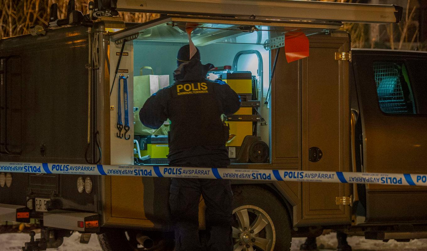 Två personer har förts till sjukhus efter ett eller två grova våldsbrott i Hedemora. Foto: Niklas Hagman/TT