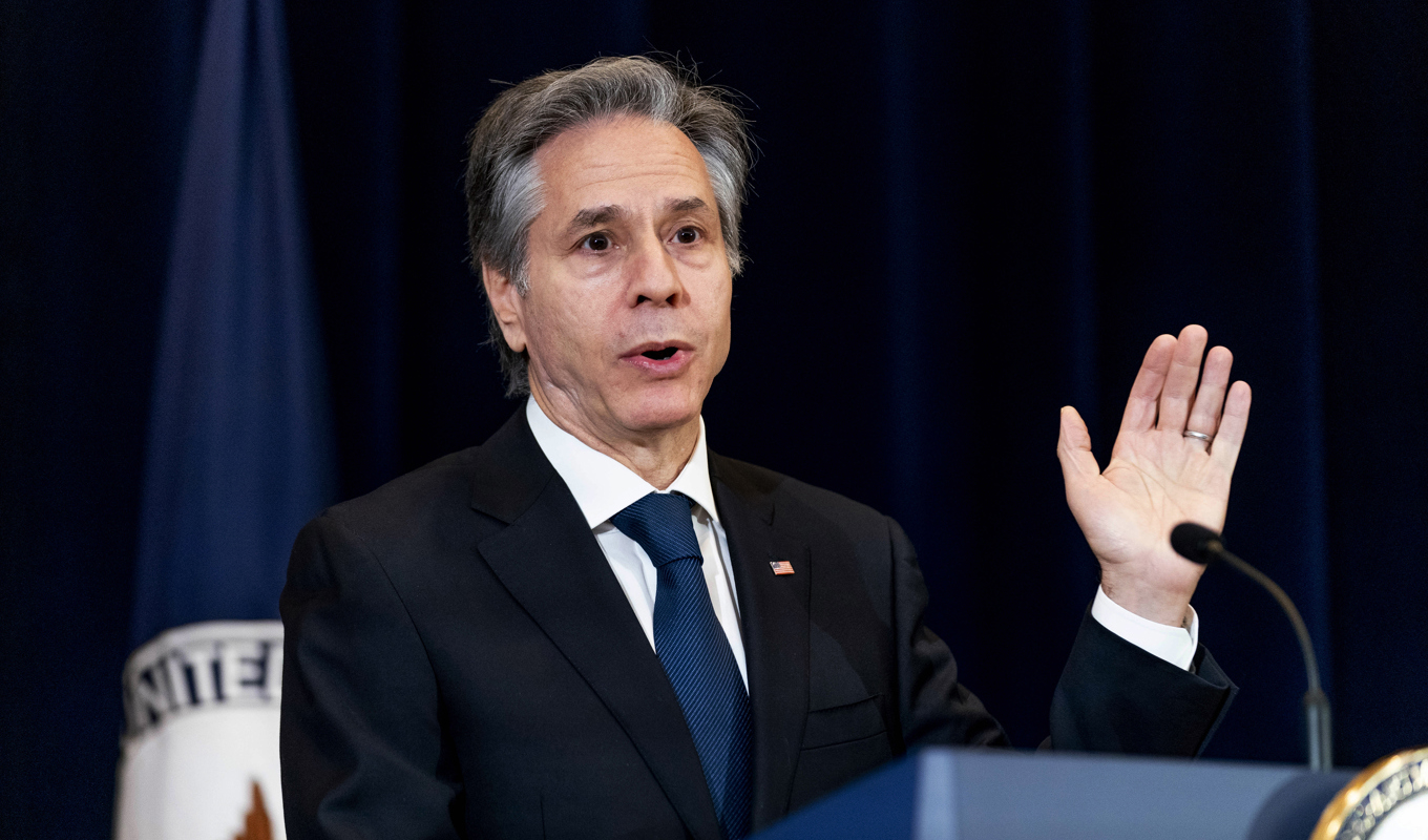 USA:s utrikesminister Antony Blinken. Foto: Andrew Harnik/pool via AP/TT