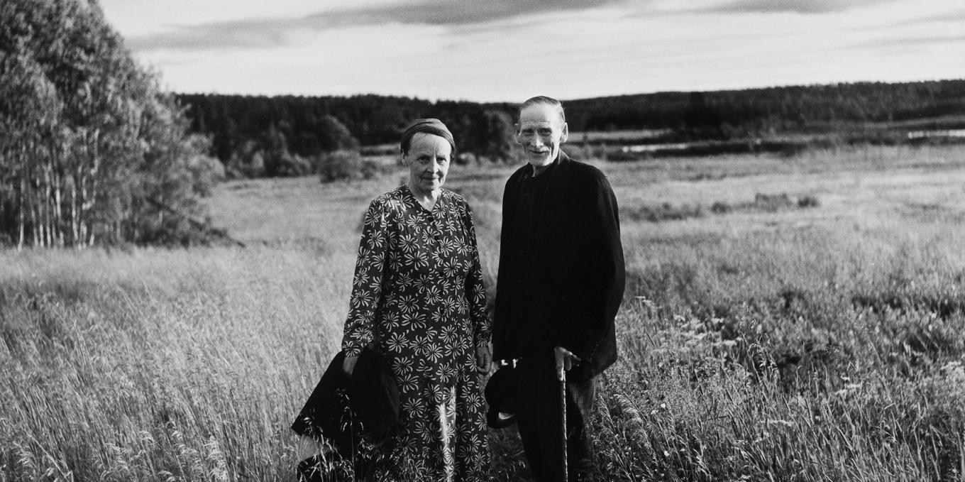 Albert och Tea Johansson, Nyåker Nordmaling 1956. Foto: Sune Jonsson