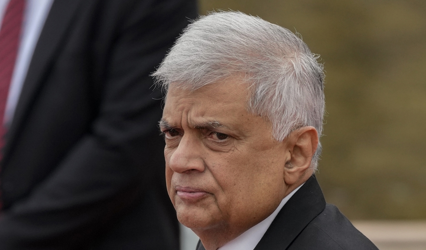 Sri Lankas president Ranil Wickremesinghe. Arkivbild. Foto: Eranga Jayawardena/AP/TT