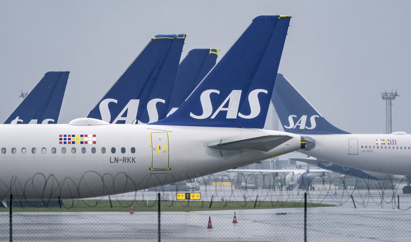 Många SAS-plan stod parkerade i pandemin. Arkivbild. Foto: Johan Nilsson/TT