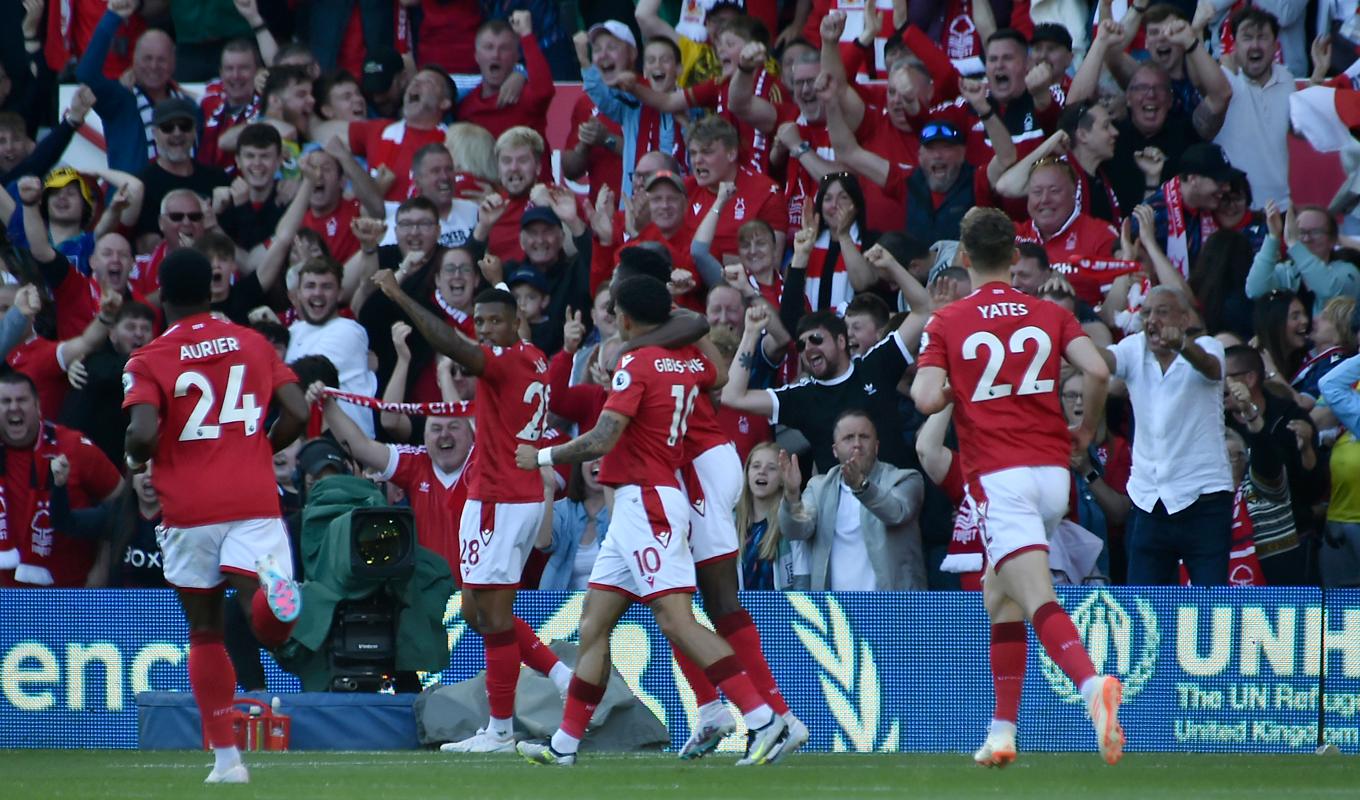 Nottinghams seger innebar att Premier League-titeln går till Manchester City. Foto: Rui Vieira AP/TT