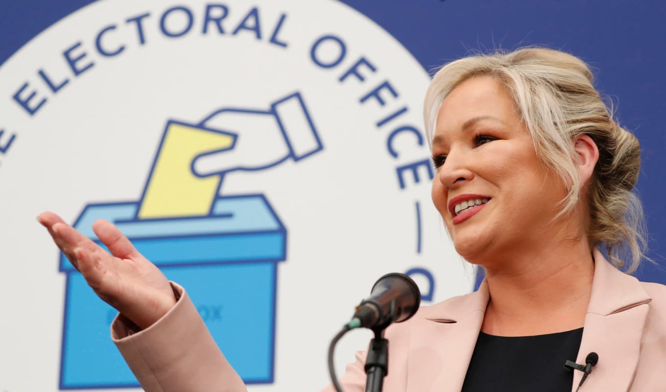 Sinn Féins Michelle O'Neill, som leder den nordirländska delen av partiet. Arkivbild. Foto: Peter Morrison/AP/TT