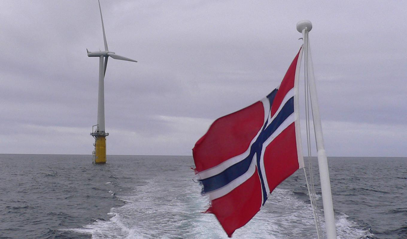 Norska forskare vill undersöka hur vindkraftverk till havs påverkar fiskar och andra vattenlevande djur.Foto: Igor Gedilaghine/AFP via Getty Images