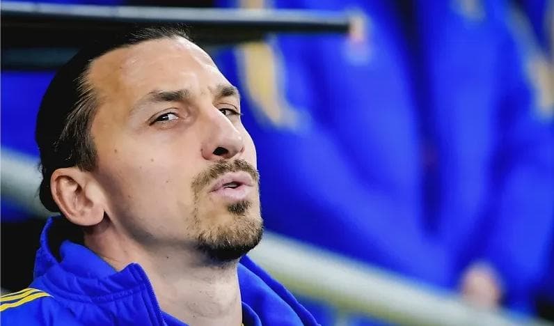 Zlatan Ibrahimovic under Sveriges EM-kvalmatch mot Belgien på Friends arena, en match som anfallaren inledde på bänken.Foto: Maja Suslin/TT