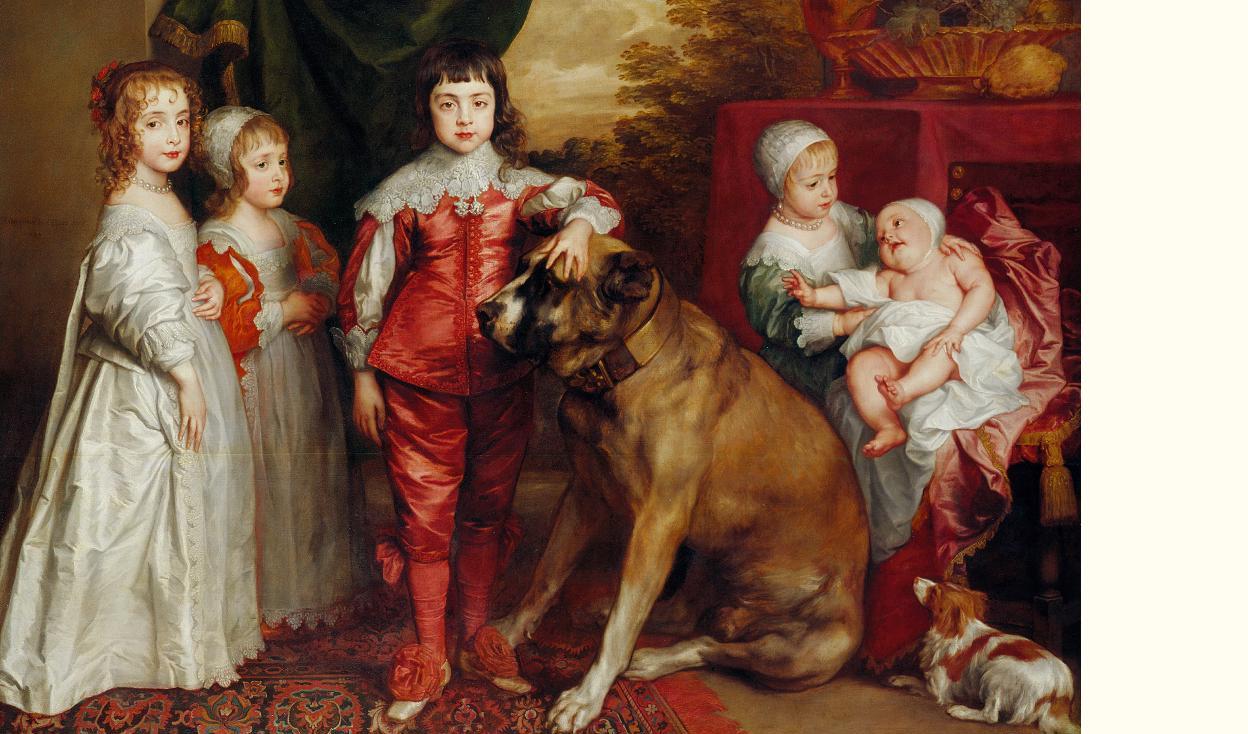 Karl I:s fem äldsta barn”, målad av Anthonis van Dyck år 1637. Olja på duk, Kungliga samlingen, Storbritannien (en av de största privata konstsamlingarna i världen). Foto: Public Domain