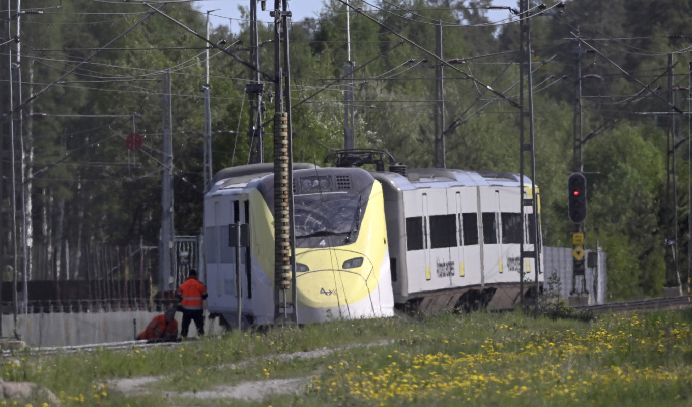 Arlanda Express spårade ur under färd vid Blackvreten tågdepå i höjd med Arlanda stad den 27 maj. Arkivbild. Foto: Pontus Lundahl / TT