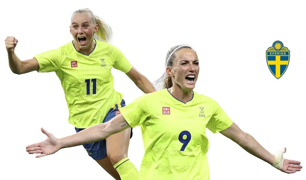 Stina Blackstenius, till vänster, och Kosovare Asllani är två av många i VM-laget som har mycket rutin från stora mästerskap.Foto: Dan Mullan/Maja Hitij/ Getty Images