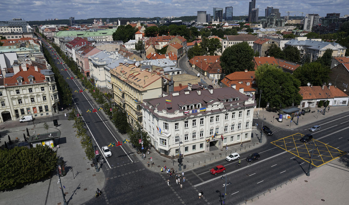 Översiktsbild av Vilnius, Litauens huvudstad. Foto: Pavel Golovkin/AP/TT