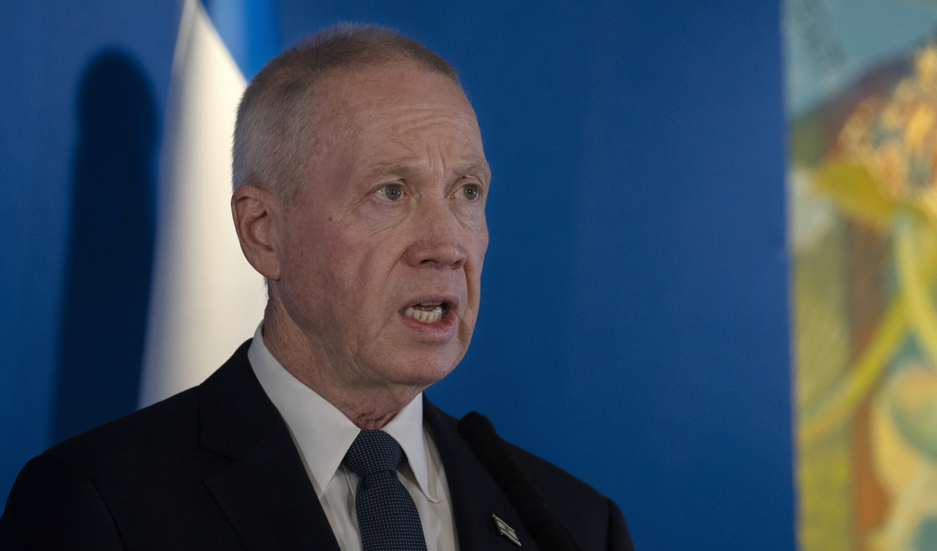 Israels försvarsminister Yoav Gallant. Arkivbild. Foto: Maya Alleruzzo/AP/TT