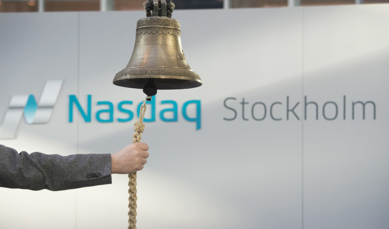 Börsklockan vid Stockholmsbörsen. Arkivbild. Foto: Fredrik Sandberg/TT